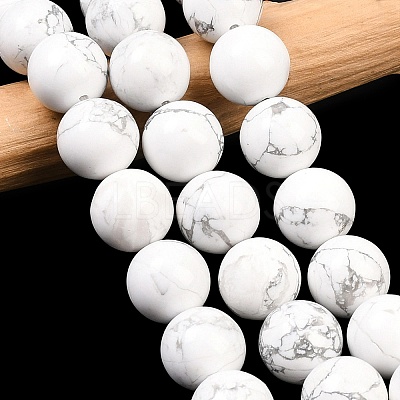 Natural Howlite Beads Strands G-L648-A02-16mm-1