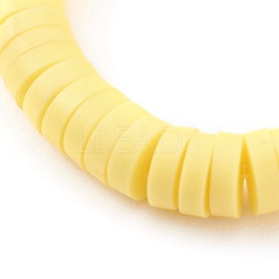Handmade Polymer Clay Heishi Beaded Stretch Rings X-RJEW-JR00331-1