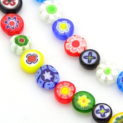 Handmade Millefiori Glass Beads X-LAMP-J033-8mm-M-1