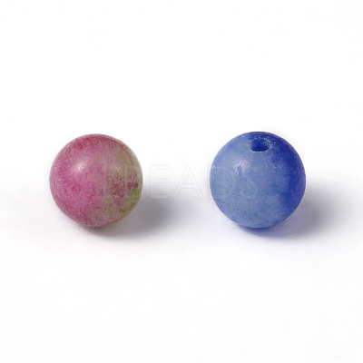 Two Tone Natural White Jade Beads X-G-R165-6mm-M1-1
