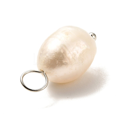 Natural Cultured Freshwater Pearl Pendants PALLOY-JF00942-03-1