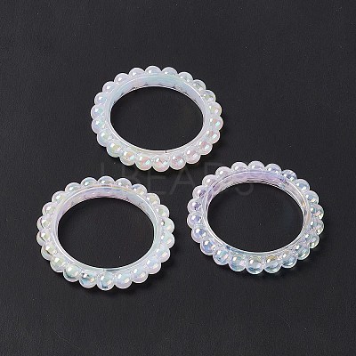 UV Plating Opaque Acrylic Beads Frames PACR-M003-03G-1