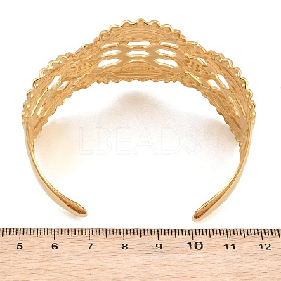 50MM 304 Stainless Steel Hollow Wide Rhombus Cuff Bangles SA-CBA10D4-05G-1