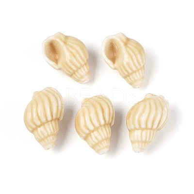 Handmade Printed Porcelain Beads Strand X1-PORC-T133-01F-1