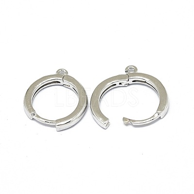 Brass Huggie Hoop Earring Findings PALLOY-F249-19P-1