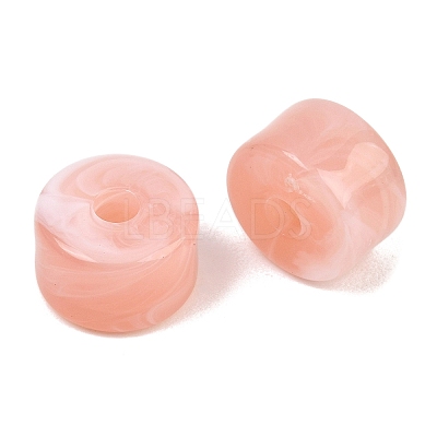 Two-Color Opaque Acrylic Imitation Gemstone Beads AC-CBA3EFE-02E-1