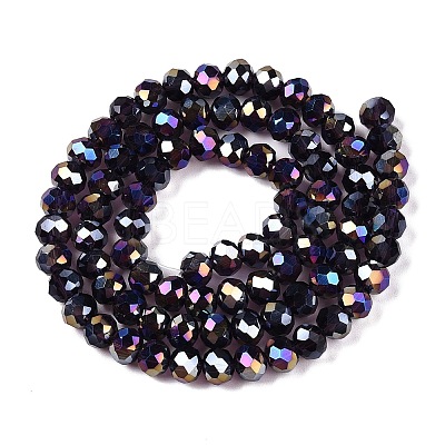 Electroplate Glass Beads Strands EGLA-A044-T6mm-B15-1