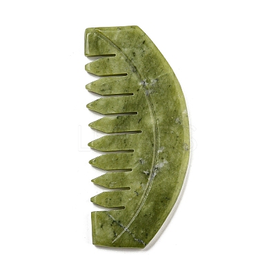 Natural Xiuyan Jade Massage Combs AJEW-K045-01A-1