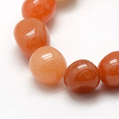 Natural Red Aventurine Nuggets Beads Strands G-L154-12-1