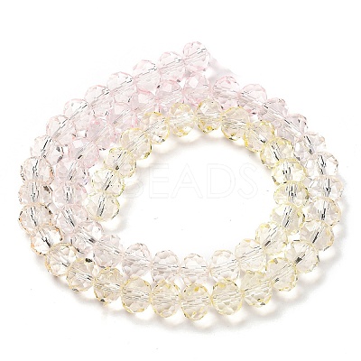 Transparent Painted Glass Beads Strands LS-DGLA-A034-T8mm-A25-1