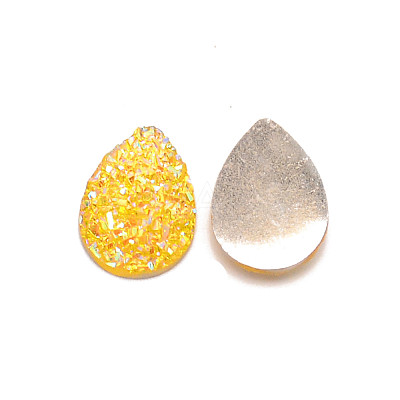 Druzy Resin Cabochons RESI-WH0026-01I-1