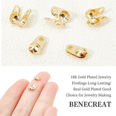 160Pcs Brass Bead Tips KK-BC0002-45-1