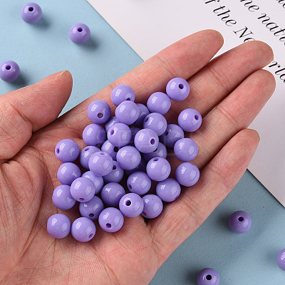 Opaque Acrylic Beads X-MACR-S370-C10mm-A32-1