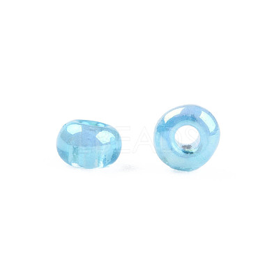 Round Transparent Colors Rainbow Glass Seed Beads X-SEED-A007-2mm-163-1