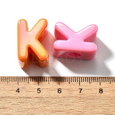 UV Plating Opaque Acrylic European Beads SACR-Z007-01K-1