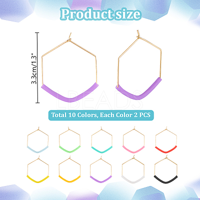 Hexagon 316 Stainless Steel Hoop Wine Glass Charms AJEW-PH01574-1