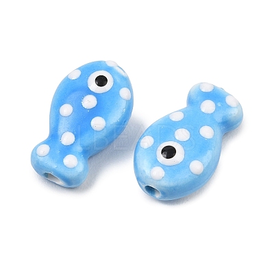Handmade Porcelain Beads X-PORC-B009-03I-1
