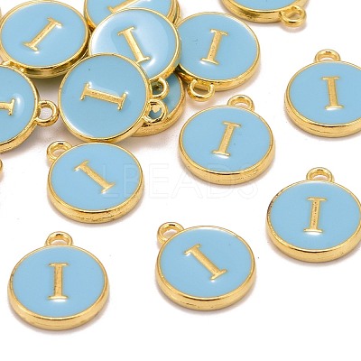 Golden Plated Alloy Enamel Charms ENAM-S118-04I-1