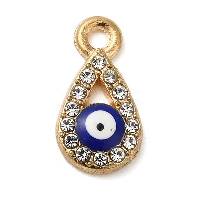 Alloy Enamel Rhinestone Glass Pendants X1-ENAM-U003-02G-09-1