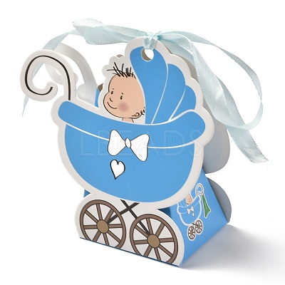 Baby Trolley Shape with Kid Pattern Candy Packaging Box CON-F012-03A-1