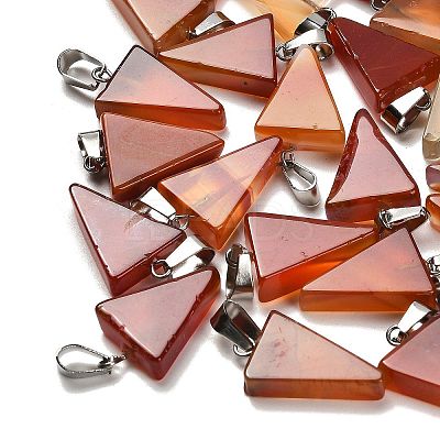 Natural Red Agate Pendants G-B127-04P-15-1