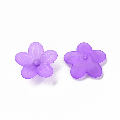 Frosted Acrylic Bead Caps X-MACR-S371-08A-747-1
