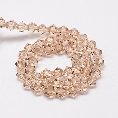 Imitate Austrian Crystal Bicone Glass Beads Strands X-GLAA-F029-4x4mm-12-1