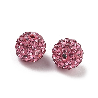 Polymer Clay Rhinestone Beads RB-C1438-10mm-A23-1