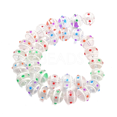 Glass with Enamel Beads Strands GLAA-M047-01A-1