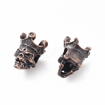 Tibetan Style Alloy Beads PALLOY-F257-04R-1