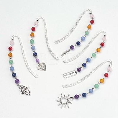 Tibetan Style Alloy Bookmarks AJEW-JK00127-1
