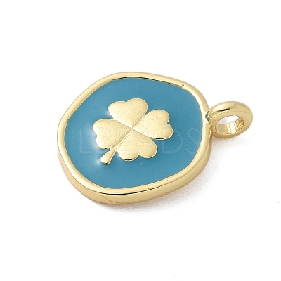 Brass Enamel Pendants KK-P293-11G-02-1