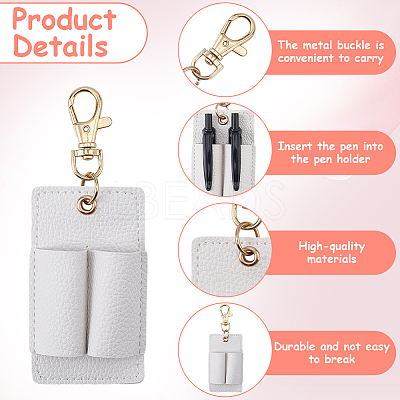 3Pcs PU Keychains KEYC-CL0001-49B-1
