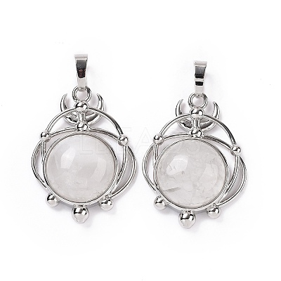 Natural Quartz Crystal Pendants G-P496-05P-21-1
