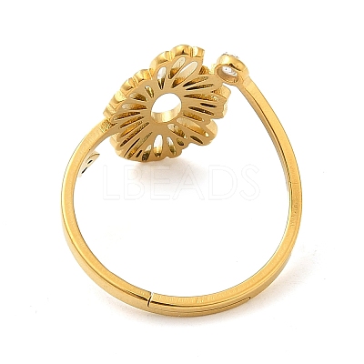 304 Stainless Steel with  Cubic Zirconia Adjustable Rings RJEW-K245-48B-G-1