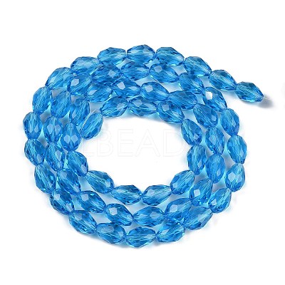 Transparent Glass Beads Strands EGLA-N013-T8mm-D17-1
