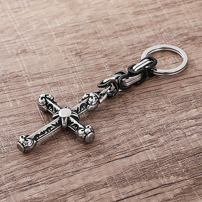 Biker Style 304 Stainless Steel Pendant Keychains LB7675-1