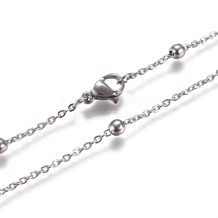 304 Stainless Steel Satellite Chains Necklace for Men Women NJEW-L159-08D-A-1