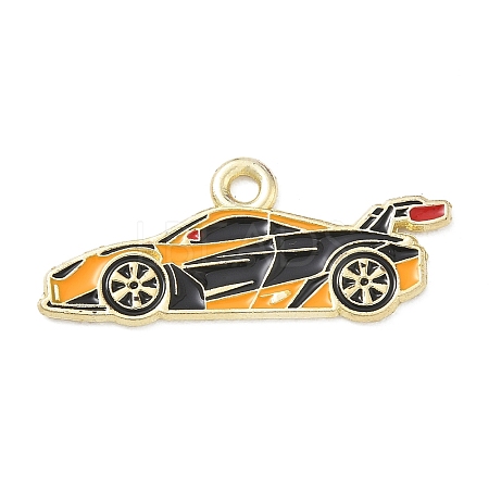 Racing Car Theme Alloy Enamel Pendants AL-CBA4666-03B-01-1