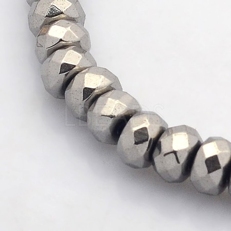 Electroplate Non-magnetic Synthetic Hematite Beads Strands G-J208F-06-1