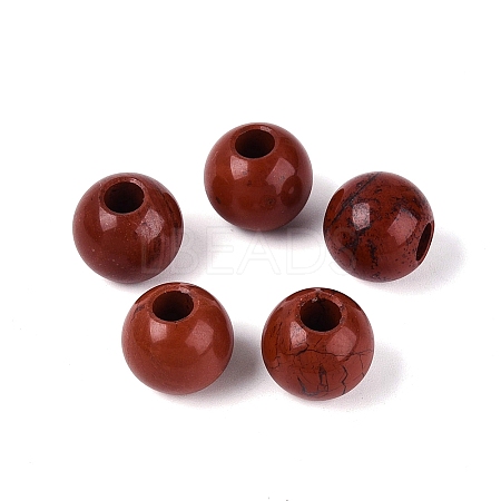 Natural Red Jasper European Beads G-Q602-09B-04-1