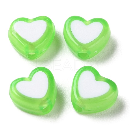 Heart Acrylic Beads TACR-S117-04F-1
