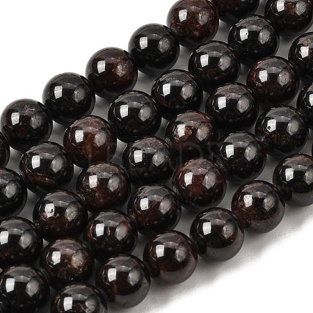 Natural Garnet Gemstone Beads Strands G-R263-9mm-1