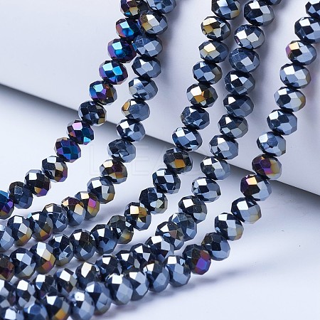 Electroplate Glass Beads Strands EGLA-A034-P2mm-B01-1