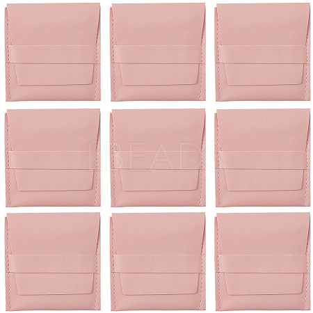 Square PU Leather Jewelry Flip Pouches PAAG-CL0001-02A-1