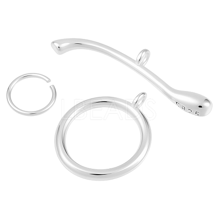 925 Sterling Silver Toggle Clasps STER-BBC0008-57-1