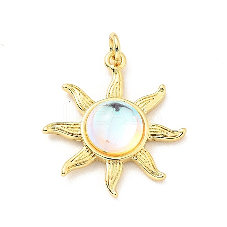 Glass Pendants X-KK-G416-04G-1