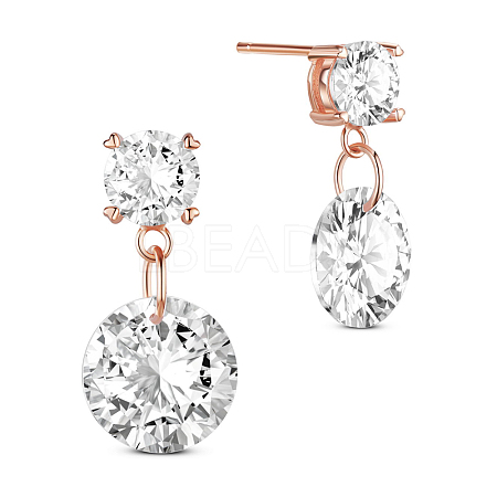 SHEGRACE 925 Sterling Silver Dangle Stud Earrings JE14B-1