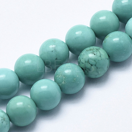 Natural Magnesite Beads Strands G-K244-02-8mm-02-1