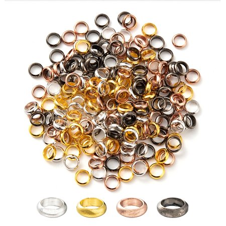 200Pcs 4color Brass Spacer Beads KK-LS0001-24-1